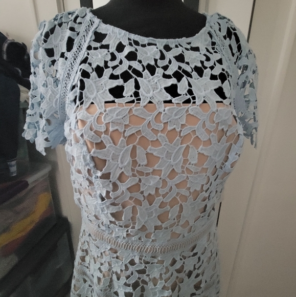 Eliza J overlay sheath lace dress size 10 nwt - Picture 9 of 16